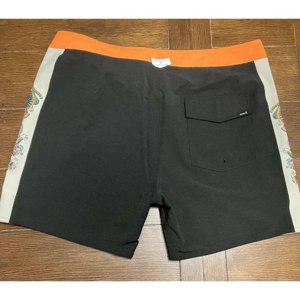 Roark Passage Board Shorts Swim Trunks Surf Beach Club Hokkaido Tigers Men’s 38 - Picture 4 of 4
